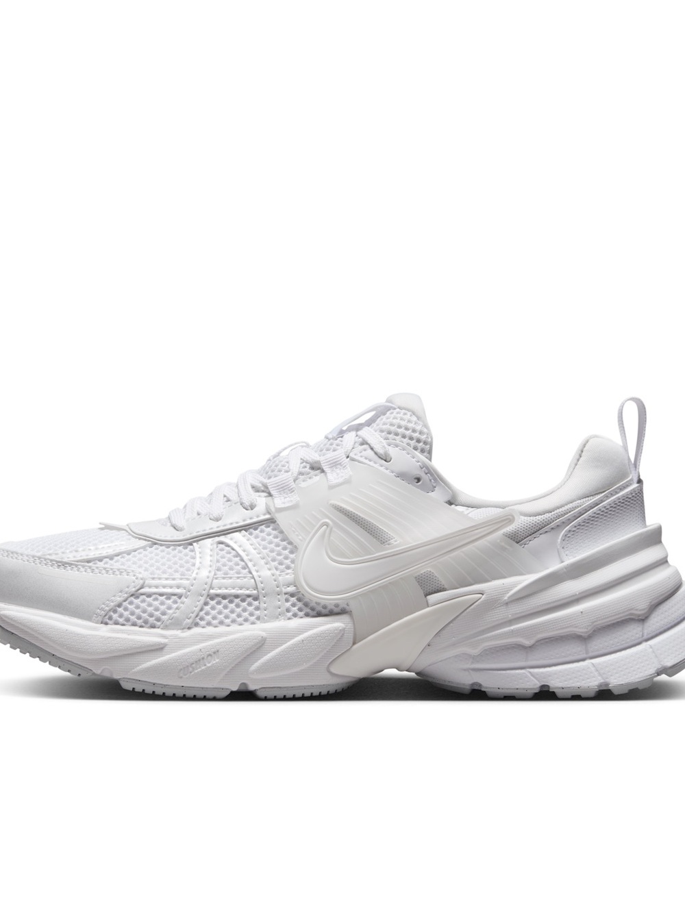 Nike White Mesh & Leather Athletic Sneakers